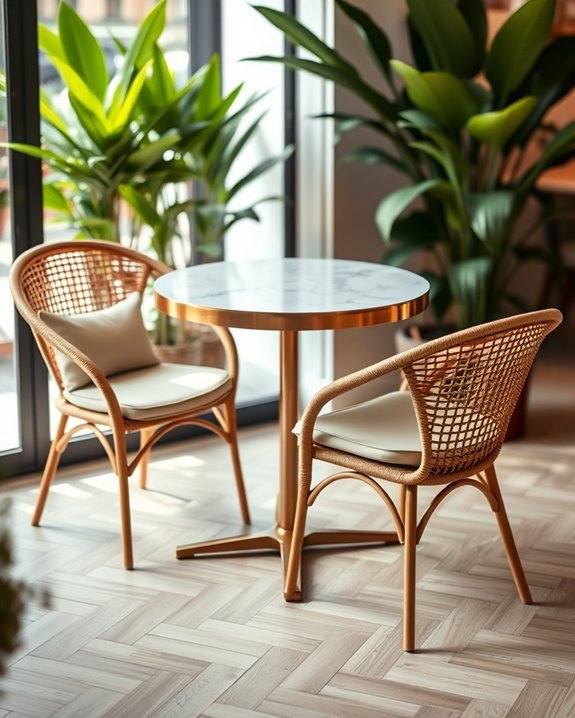 charming outdoor bistro seating