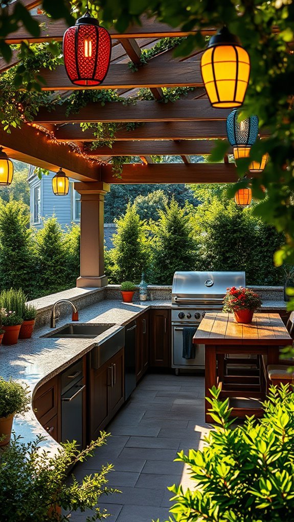 charming outdoor cooking space