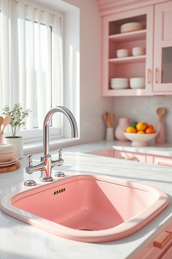 charming pink kitchen centerpiece