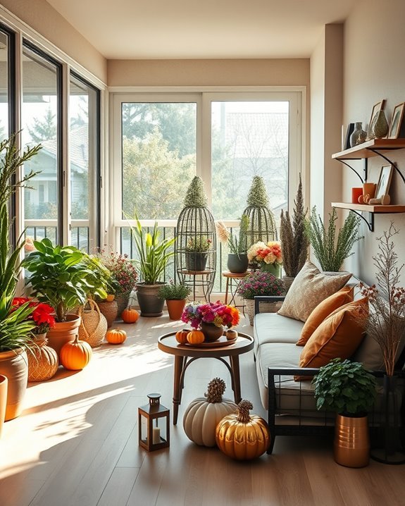 charming seasonal balcony display