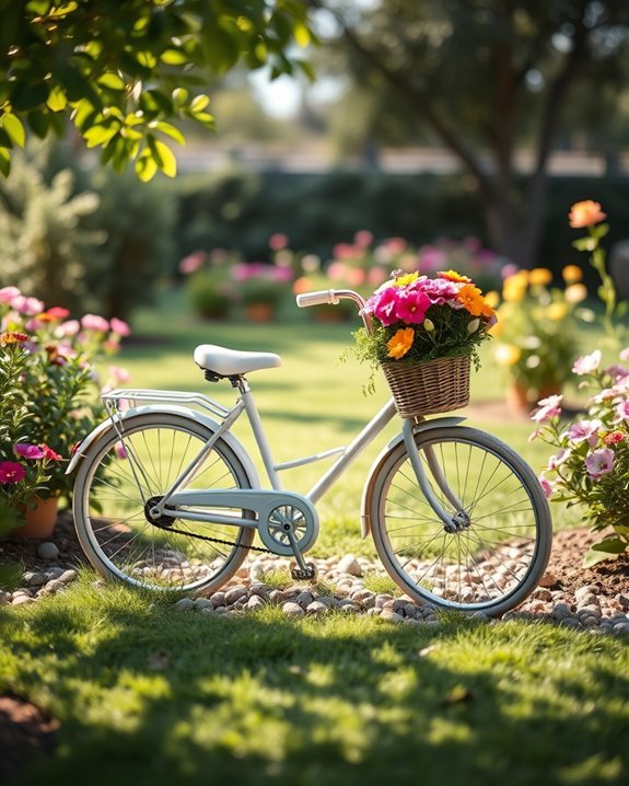 charming vintage bicycle planters