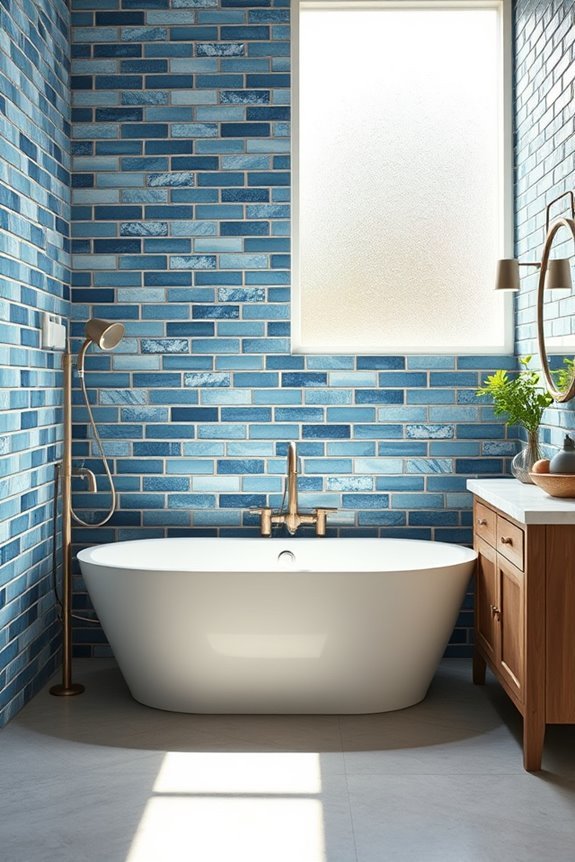 charming vintage blue bathroom