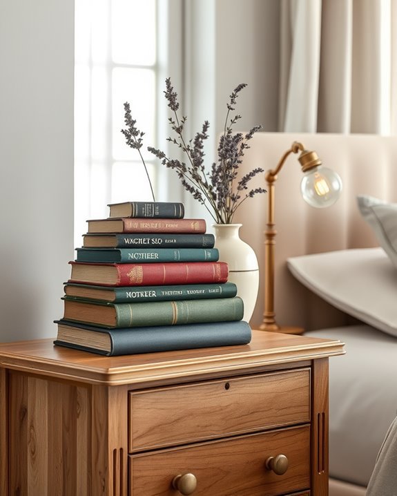 charming vintage book display