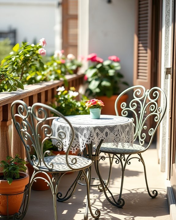 charming vintage metal chairs