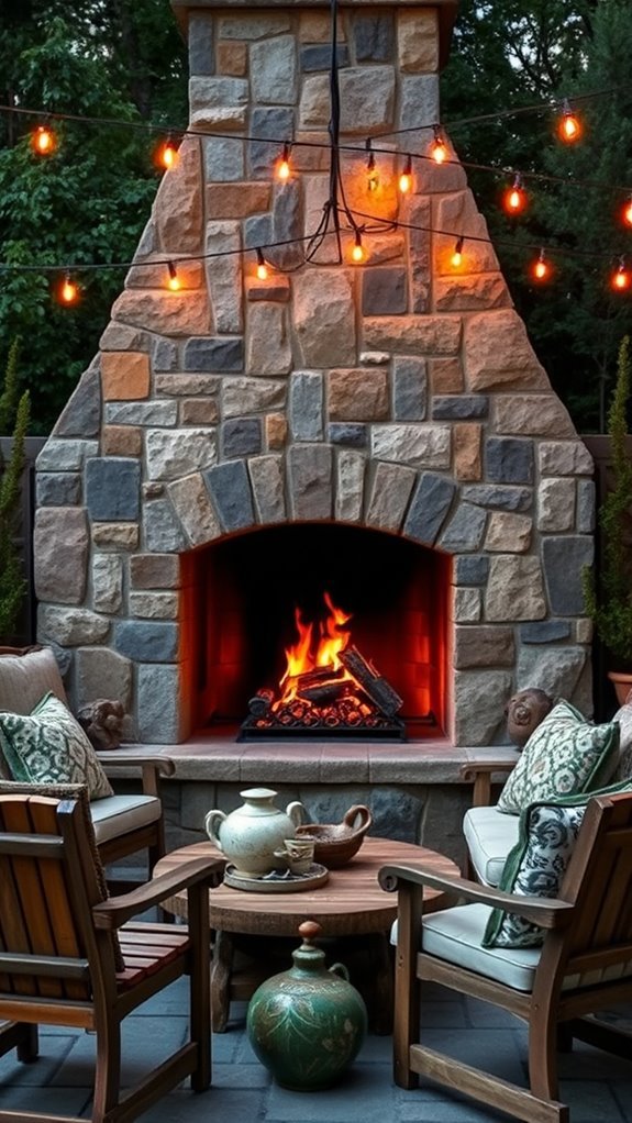 charming vintage outdoor fireplaces