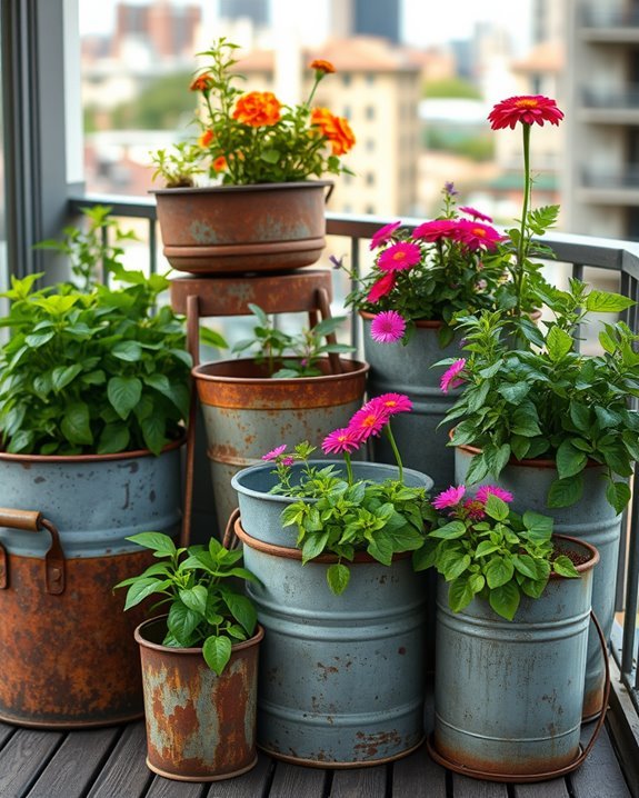 charming vintage outdoor planters