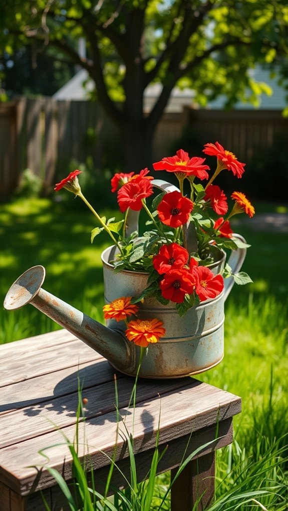 charming watering can planter
