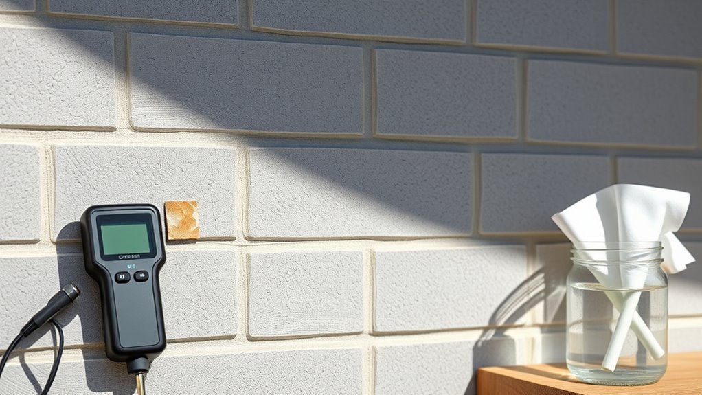 check for dampness before painting