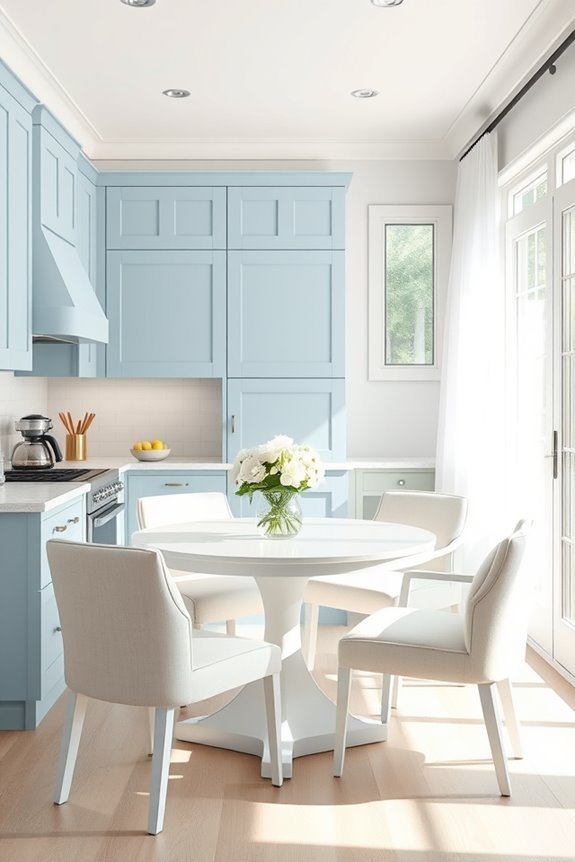 cheerful sky blue kitchen