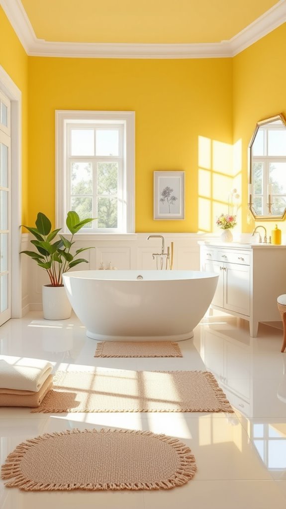 cheerful sunshine yellow accents