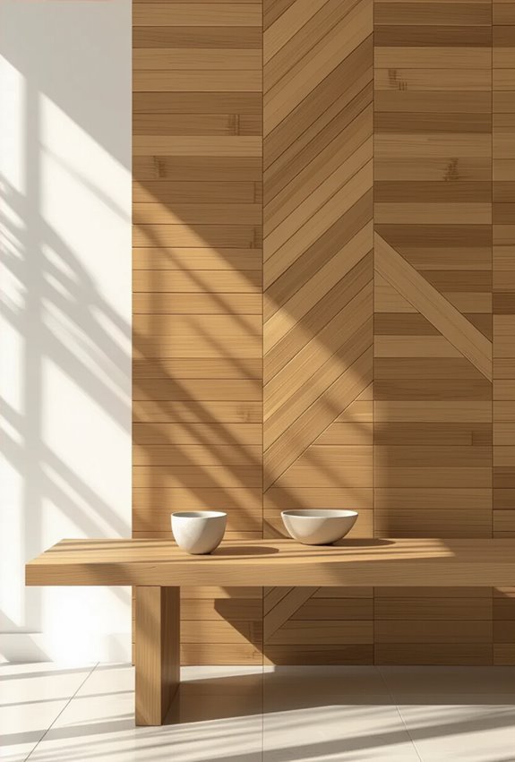chevron bamboo texture accent