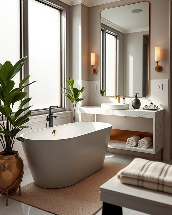 chic bathroom accessories elevate ambiance