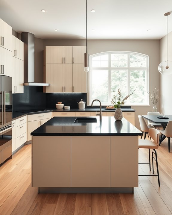 chic beige and black design