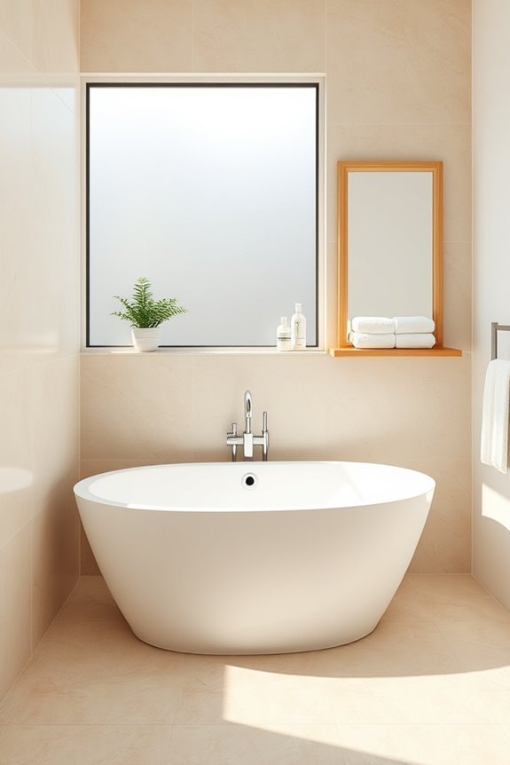 chic beige bathroom transformation