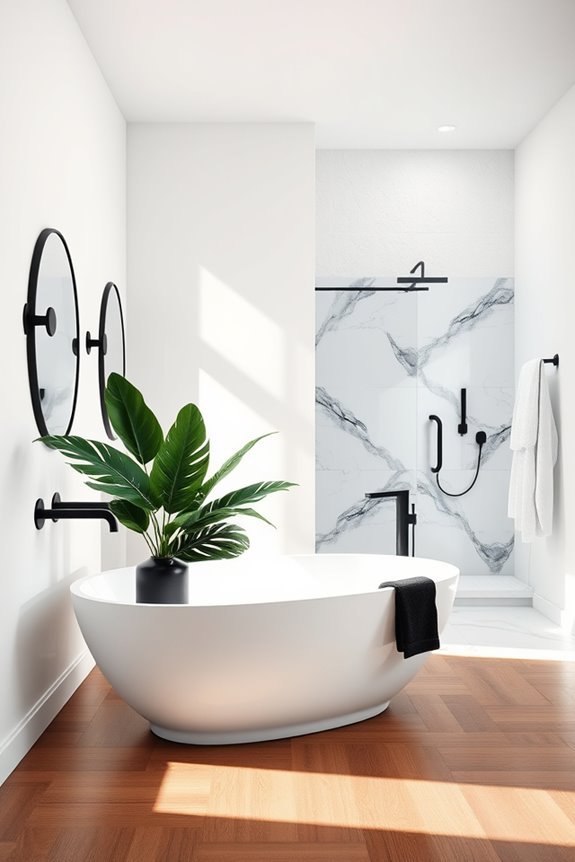 chic black accents enhance serenity