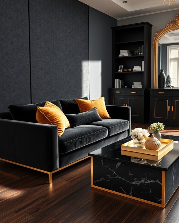 chic black and gold elegance
