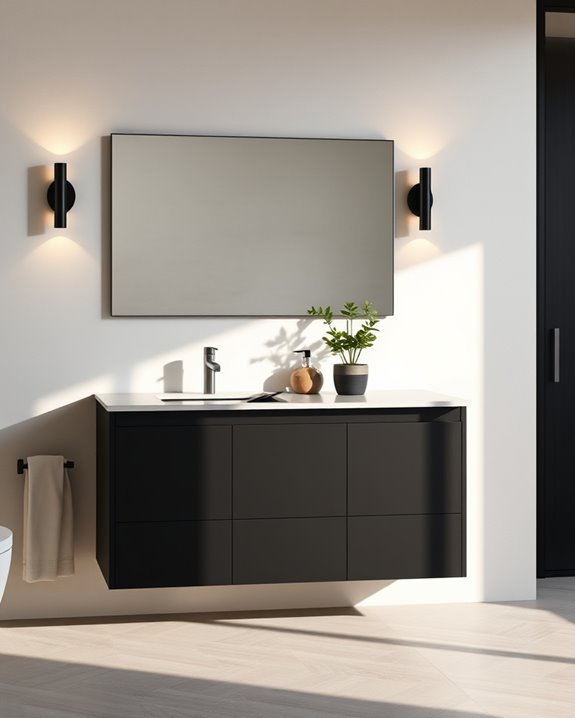 chic black vanity lighting