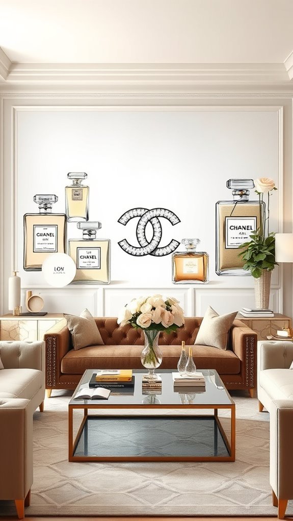 chic chanel mural design