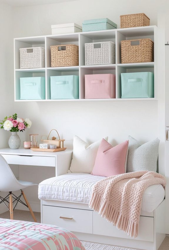 chic concealed organization for rooms