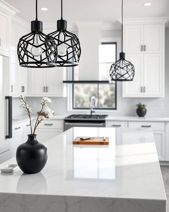 chic contemporary black lighting