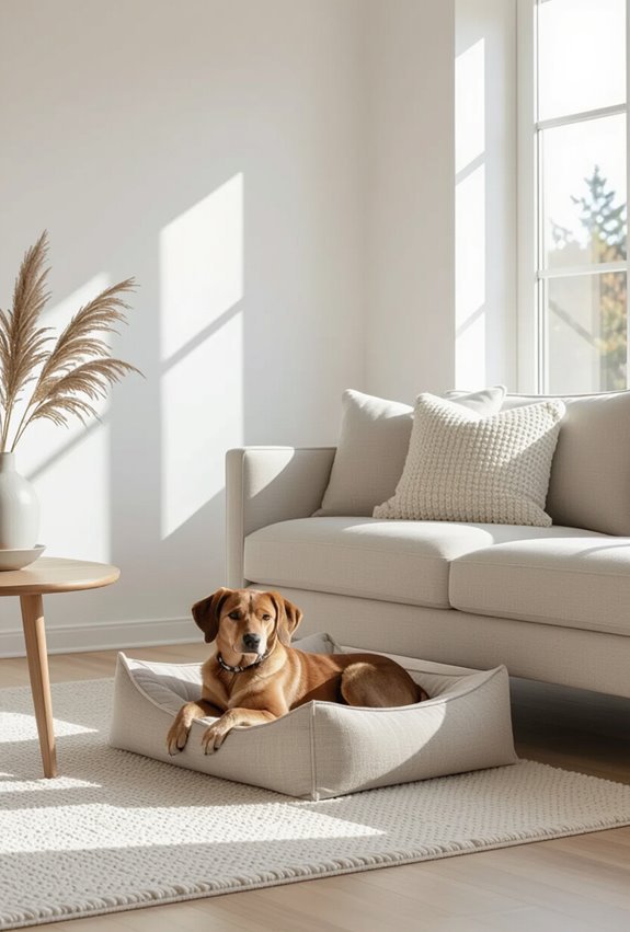 chic coordinated heated pet beds