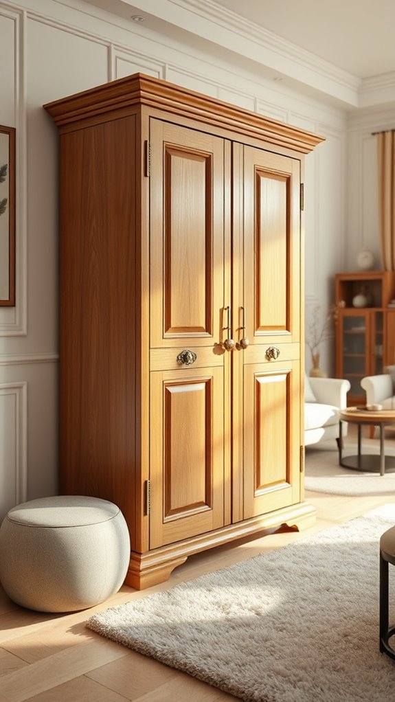 chic cupboards with decorative hardware