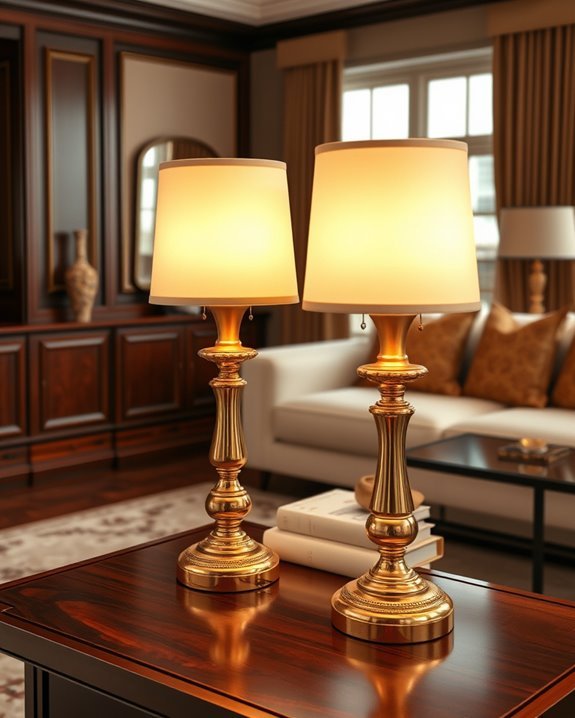 chic gold table lamps