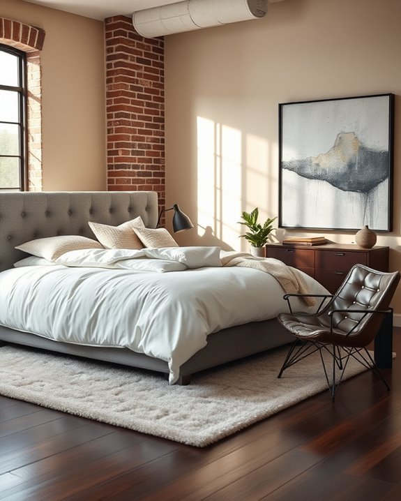 chic industrial bedroom decor