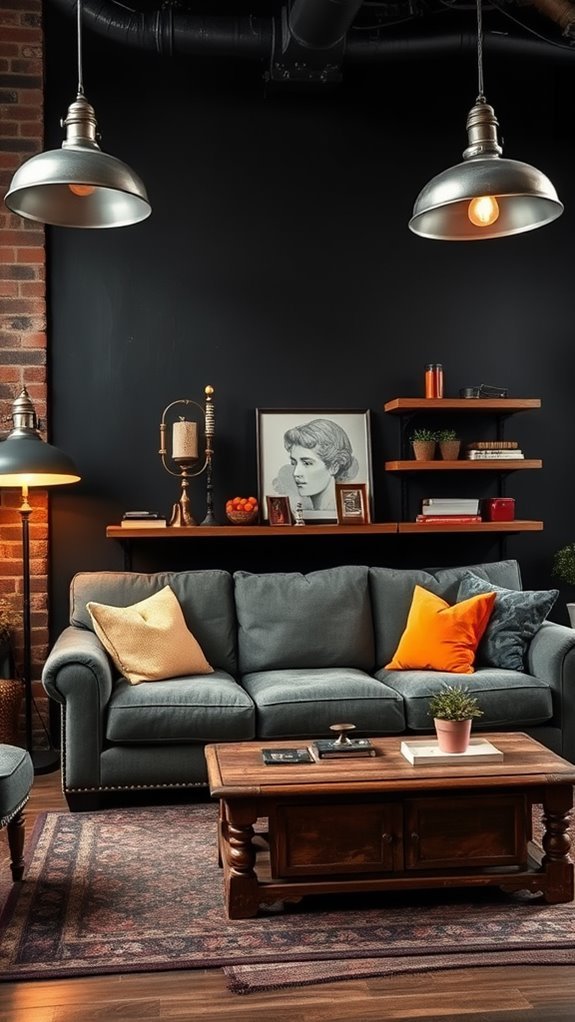 chic industrial black decor