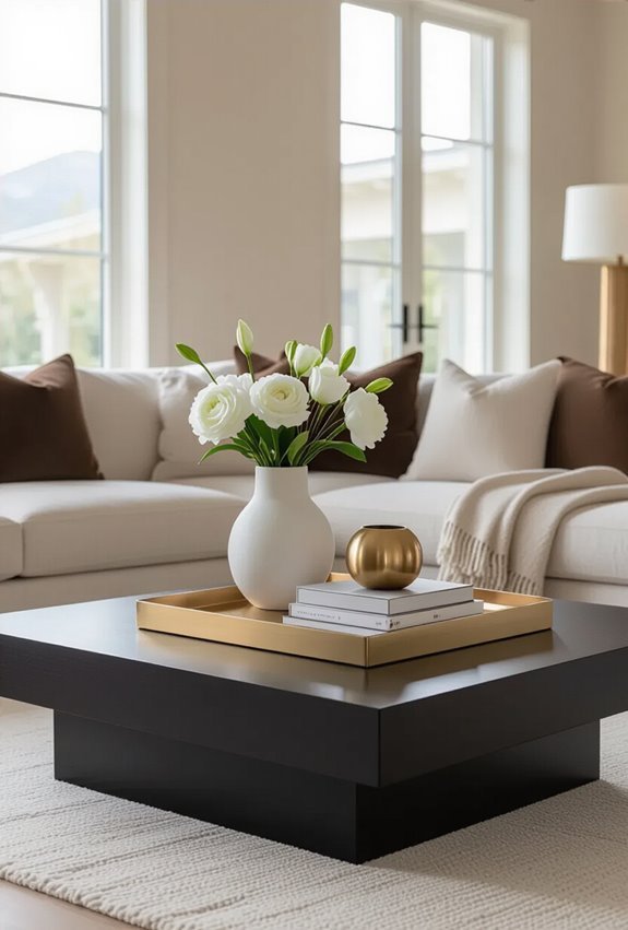 chic layered sculptural coffee table