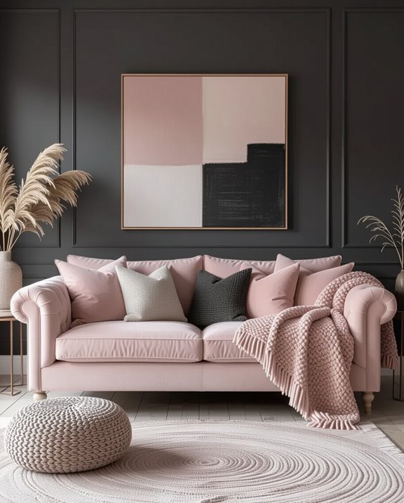 chic light pink charcoal blend