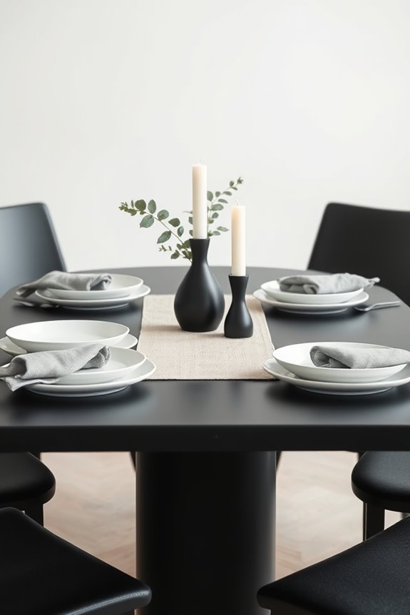 chic minimalist dining decor