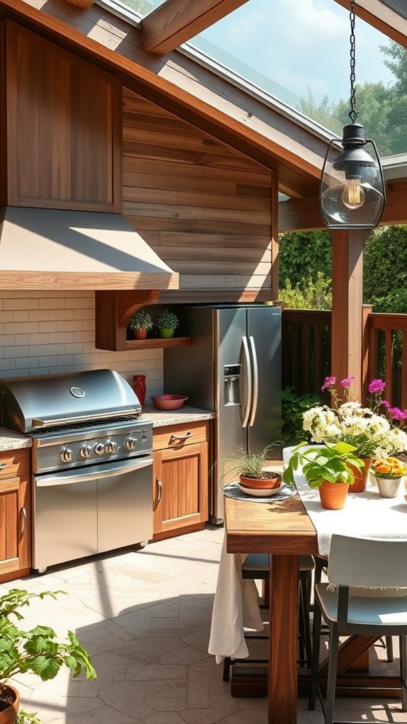 chic outdoor dining setup