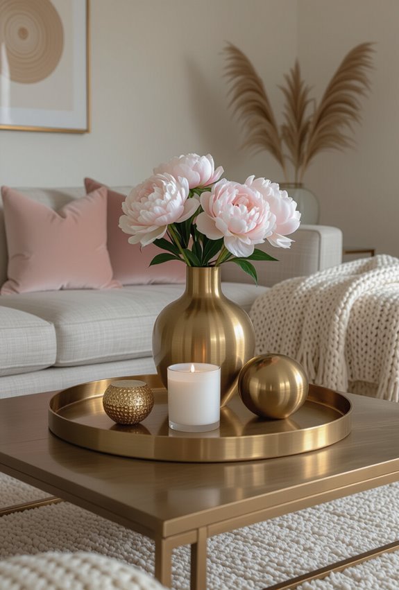 chic warm gold accents