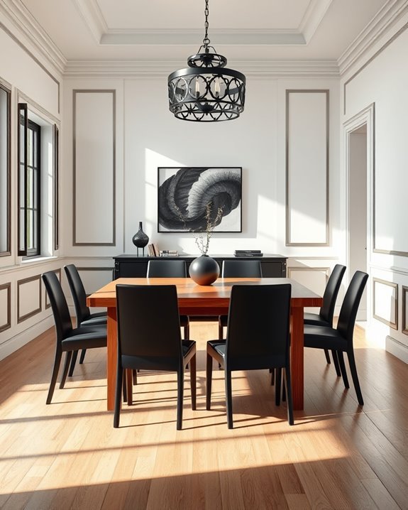 chic whitewashed black trim