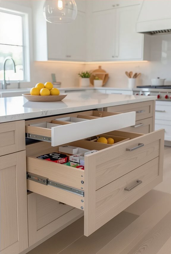 childproof kitchen island storage