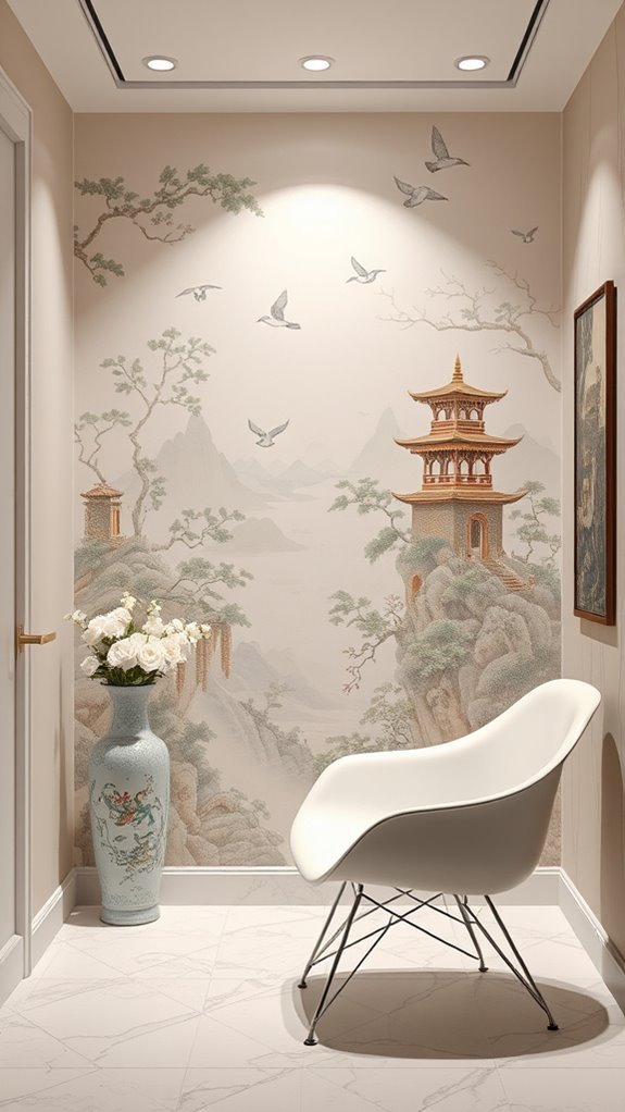 chinoiserie accents in unexpected spaces