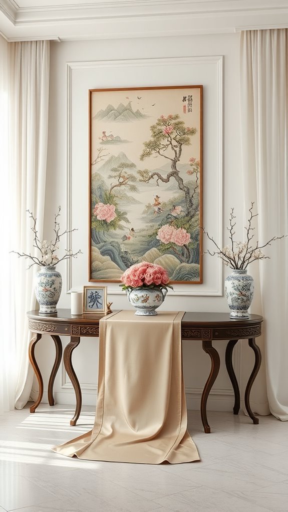 chinoiserie art as focal