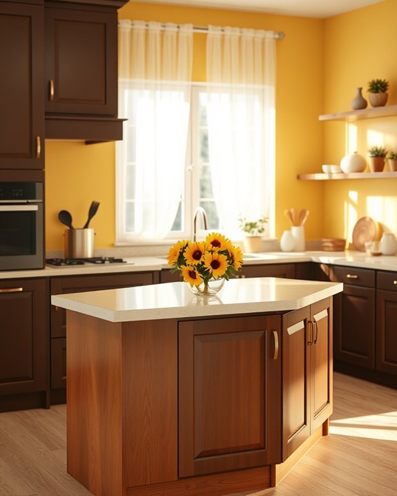 chocolate and yellow elegance