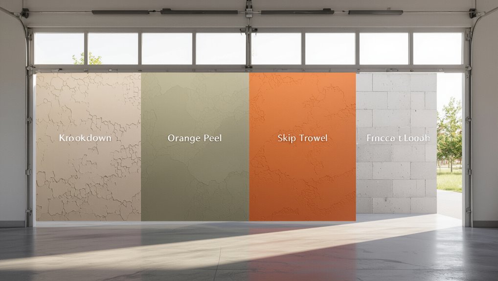 choose garage wall texture