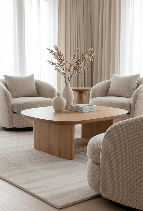 choose rounded furniture for flow