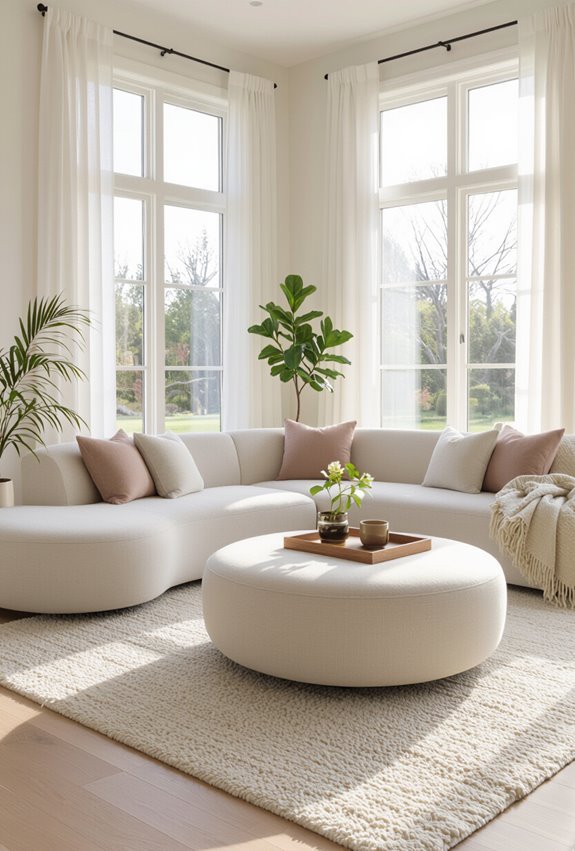 choose rounded furniture for softness