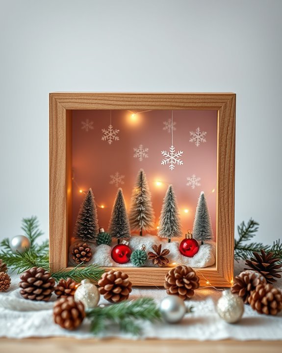 christmas shadow box decor