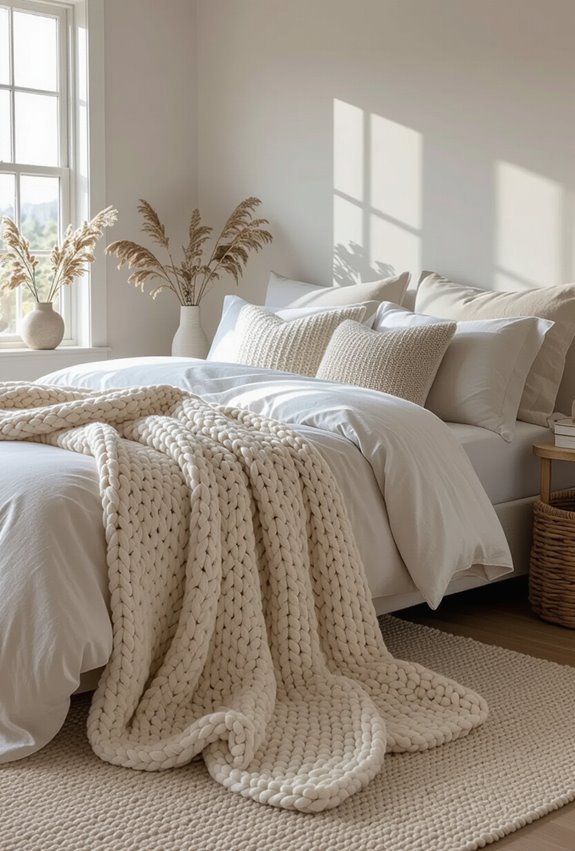 chunky knitted throws elevate comfort