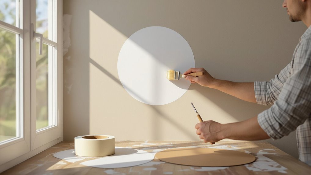 circle marking and painting