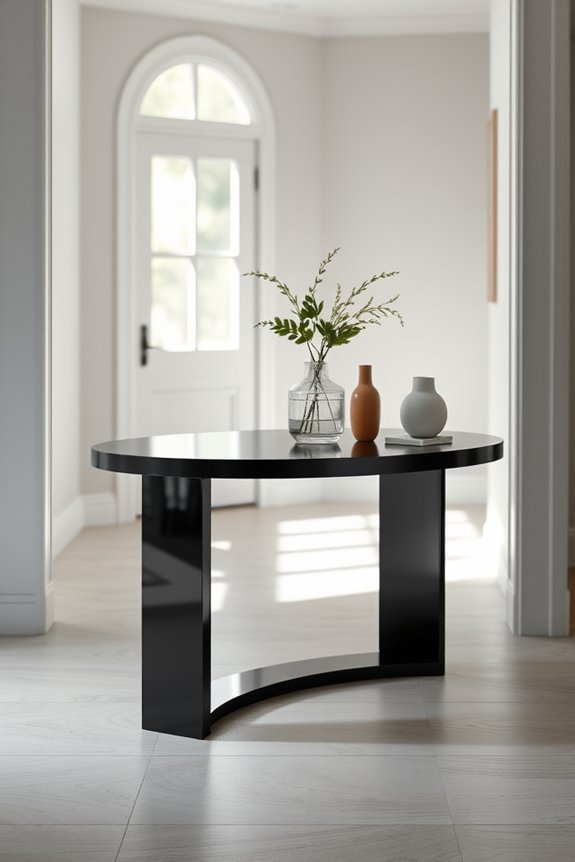 circular black console elegance