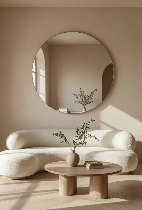 circular mirrors expand light