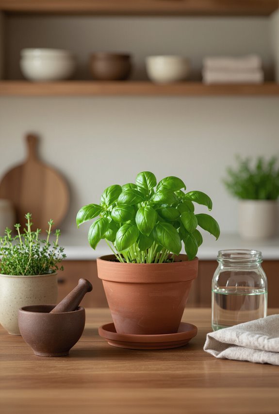 citrus herbs ivy contrast