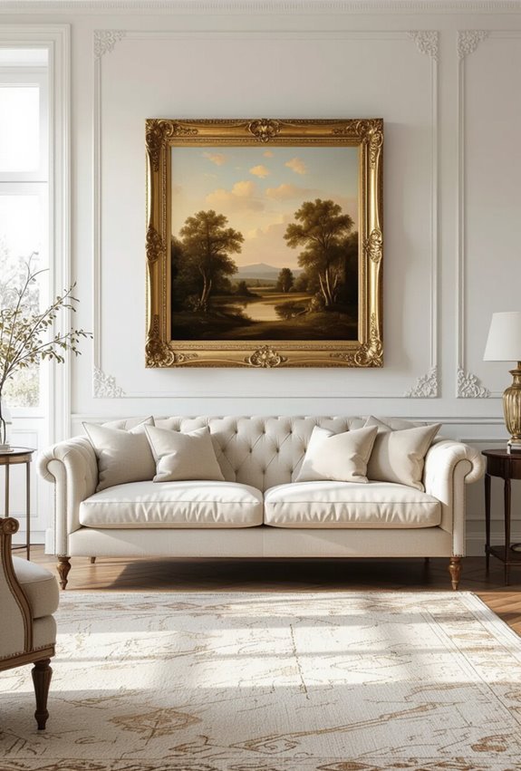 classic art with gilded frames
