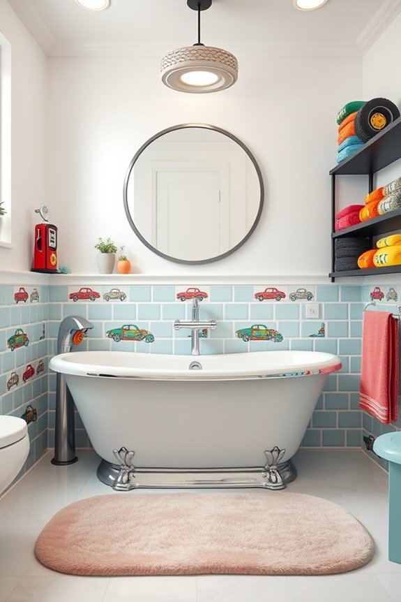 classic car bathroom adventure